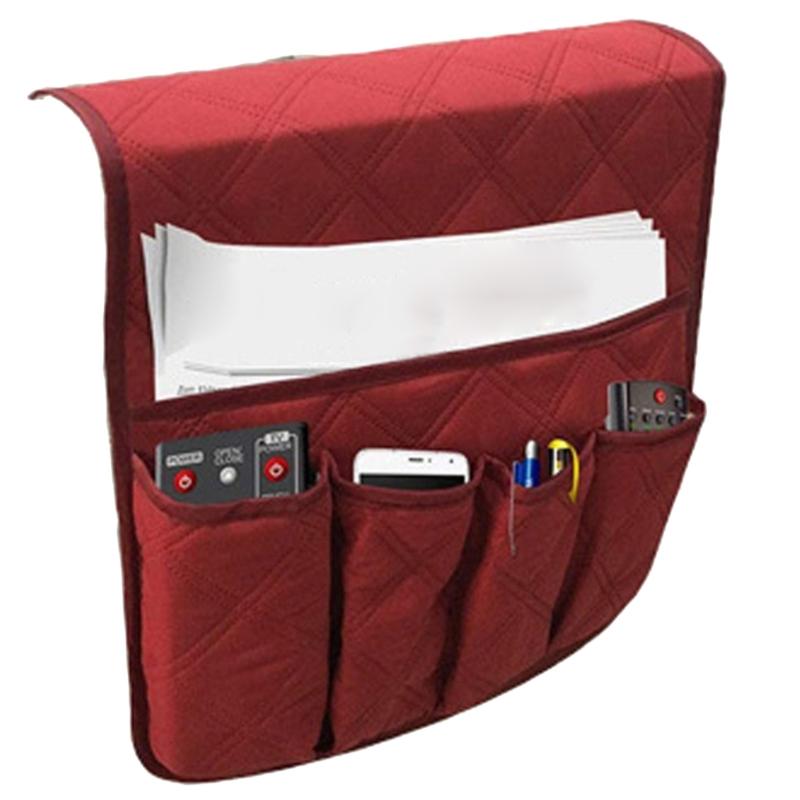 Sofa Armrest Pocket Fashion Bedside Pocket Table Side Pocket Newspaper Remote Control Sundry Storage Bag Phone Holder
