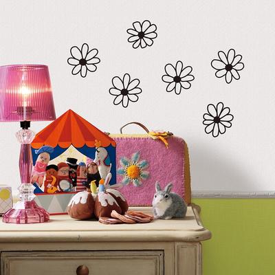 Kabegami Kakumei Wall Sticker, Monotone Flower, Made In Japan, 22cm X 30cm (JBW1023: Deco Flower)