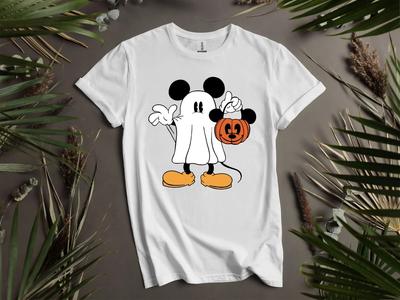 Halloween Cosplay Ghost Mickey T-shirt T Shirt Men Women Unisex Tshirt K924