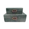 New Chinese Minimalist Jewelry Storage Box: Leather, Wood, Metal Design