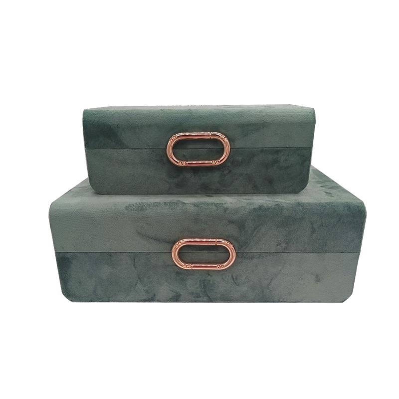 New Chinese Minimalist Jewelry Storage Box: Leather, Wood, Metal Design