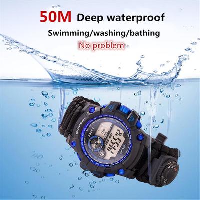 Dual Display Analog Digital Watch Multi Function Open Button Waterproof Electronic Watch Suitable for Outdoor Use