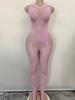 women's hot rhinestone halter neck one-piece sexy sparkling mesh top Full Bodystocking Lingerie