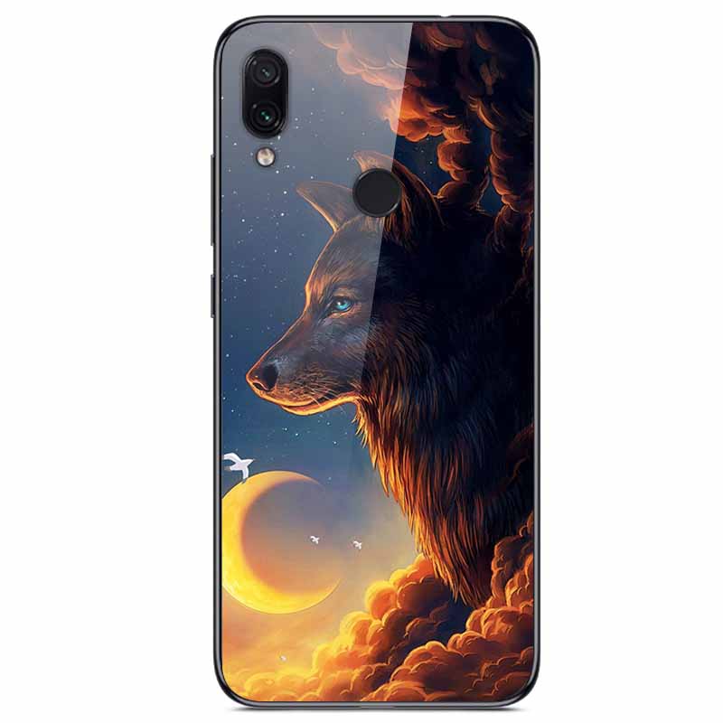 For Redmi Note 7 Cases Note7 Pro Tempered Glass Hard Back Cover For Xiaomi Redmi 7 Pro Phone Case Protective Funda Bumper Note 7