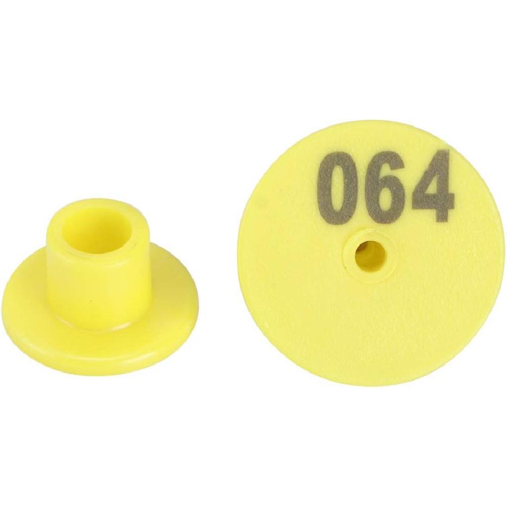 100Pcs Livestock Ear Tags, 001-100 Numbered Animal Identification Ear Tags for Cows Cattle Goats Sheep Pigs Calf