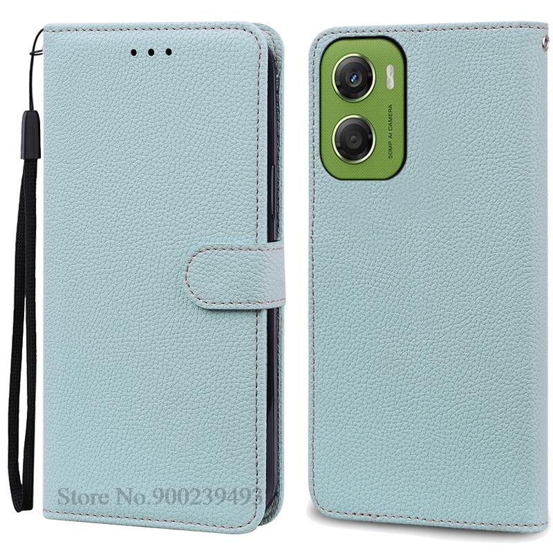 

Чохол-книжка зі шкіри для Motorola G06, чохол-гаманець для Motorola Moto G06, чохол-книжка Capa MotoG06, чохол для мобільного телефону Fundas For Moto G06 світло-синій колір