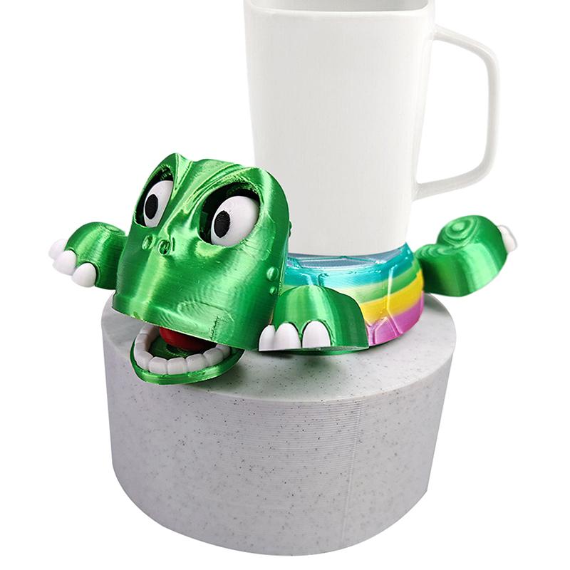 

Panicked Turtle Coaster 3D Printed Cup Mat Изоляционная подставка для дома/офиса Декоративная подставка для чашки Держатель для кружки со смешным выражением лица
