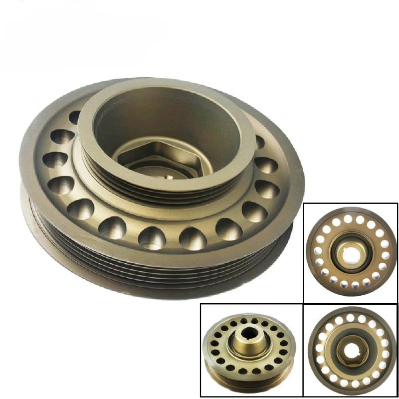 Aluminum Light Weight Crank Crankshaft Pulley Fit For 1993-2001 Honda Prelude H22 VTEC