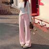 TonLion Women's High-Waist Flared Trousers