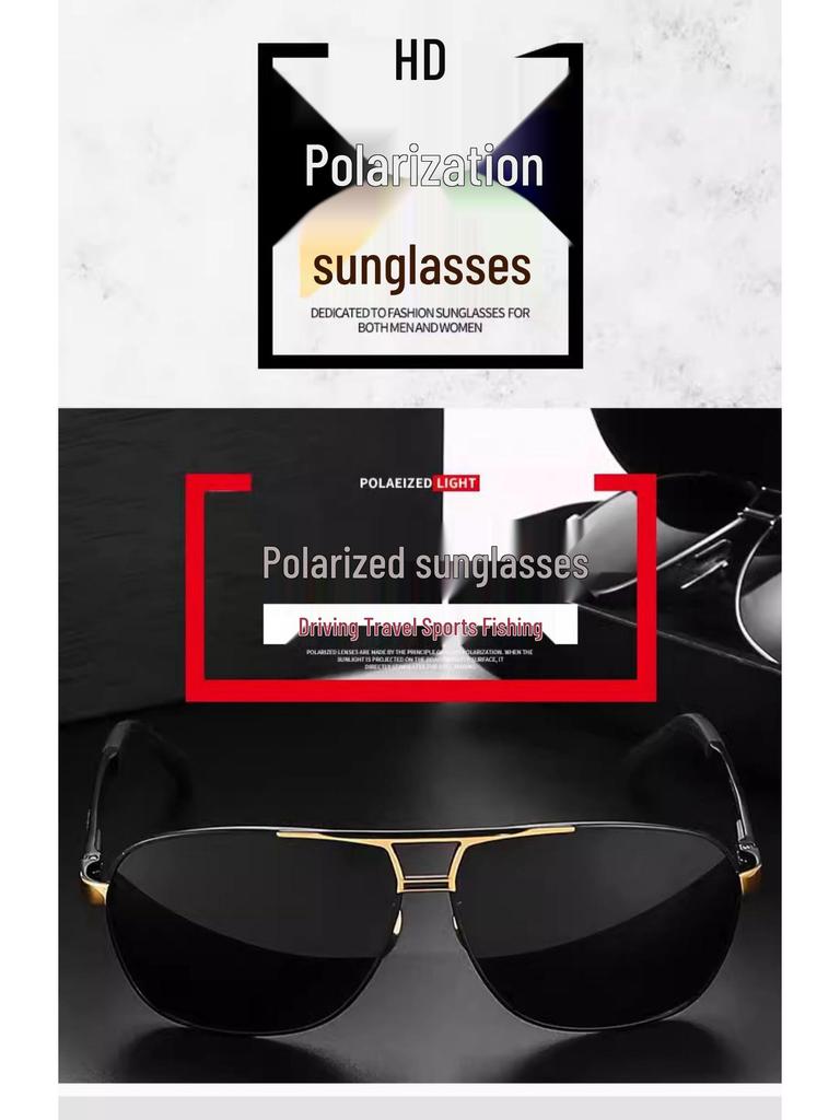 Men's Polarized Day & Night Sunglasses: Anti-UV HD for Driving & Fishing
