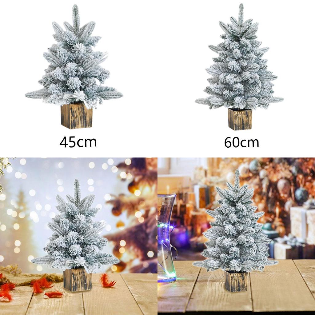 Mini Christmas Tree Artificial Christmas Tree Desktop Xmas Tree Snowy Tree for
