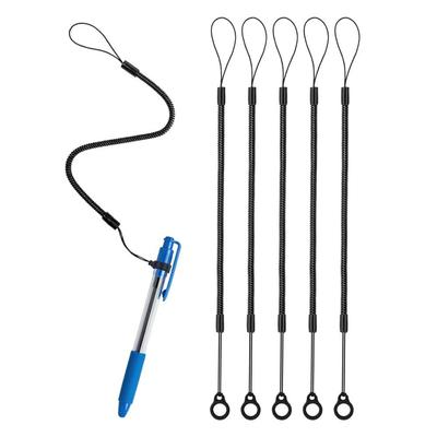5pcs Professional Retractable Pen Lanyard Anti-lost 40cm Length Pen Leash Elastic Pen Holder Office