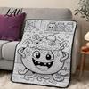 Cozy Couch Blanket with Markers Halloween DIY Coloring 24 Markers Color Your Own Throw Soft Velvet Arts And Crafts Blanket Ghost Pumpkin Patterns