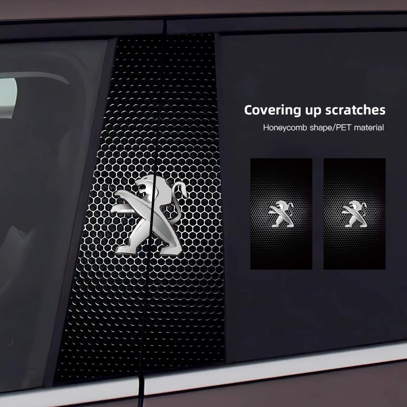 Car Middle Column Scratch Protection Decorative Paster Stickers For Peugeot 107 408 4008 308 3008 5008 508 2008 208 301 106 205
