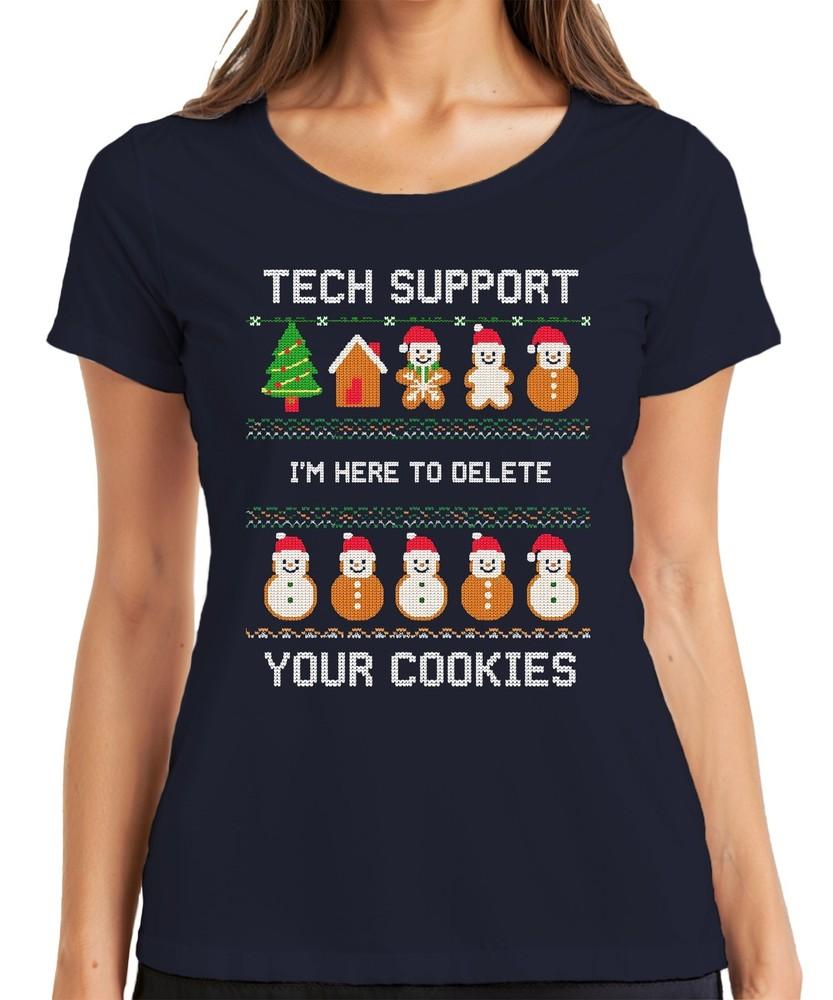Tech Support Im Here To Delete Christmas It Admin Geek Nerd Unisexs TShirt S
