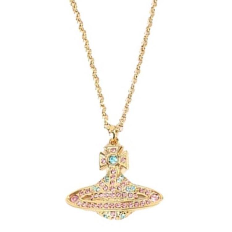 

Vivienne Westwood Logo Relief Necklace Women necklace Gold 6302039T02R517 Basic Packaging-Dust Bag+Box,F,Gold