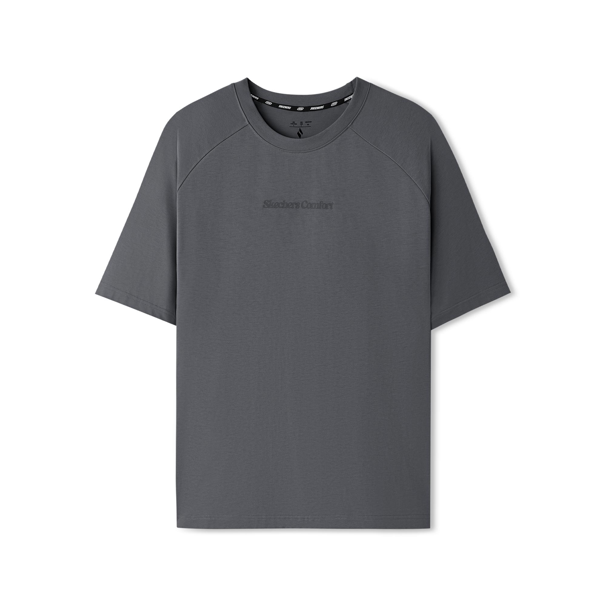 Skechers Breathable Versatile Sports Short Sleeve T-Shirt Unisex tops Smoky-Gray L225U138-013P M