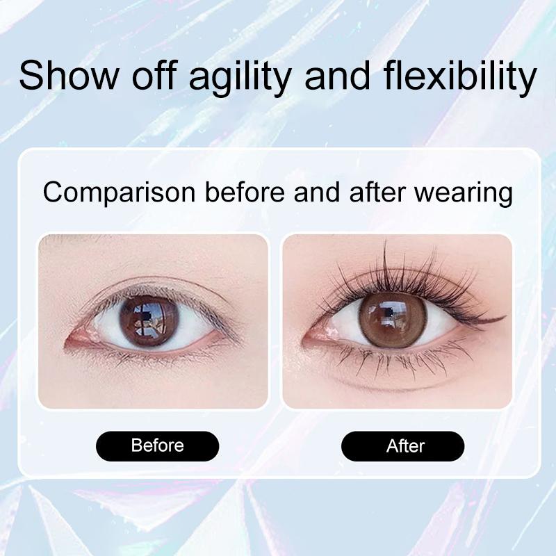 10 Filas/Caja Belleza de Pestañas Pestañas en Grupo para Ojos Pestañas Individuales DIY Estilo Coreano Cosplay Fibra Artificial Negro