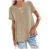 T-shirt da Donna Europea e Americana 2021 Scollo a V Manica Corta Tasca Ampia per Primavera ed Estate