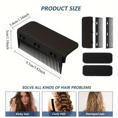 Flat Iron Comb Attachment Clip On, Flat Iron Hair Straightener Comb Attachment, Professional