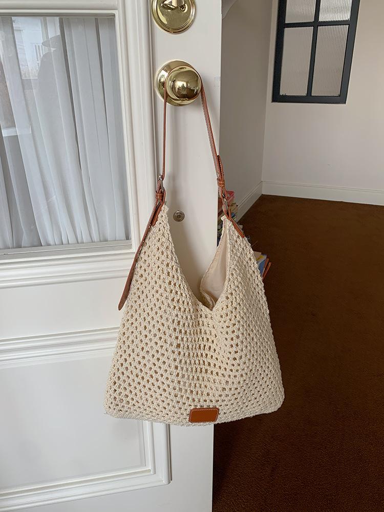 

New straw bag large capacity shoulder portable versatile bag tote bag versatile weaving