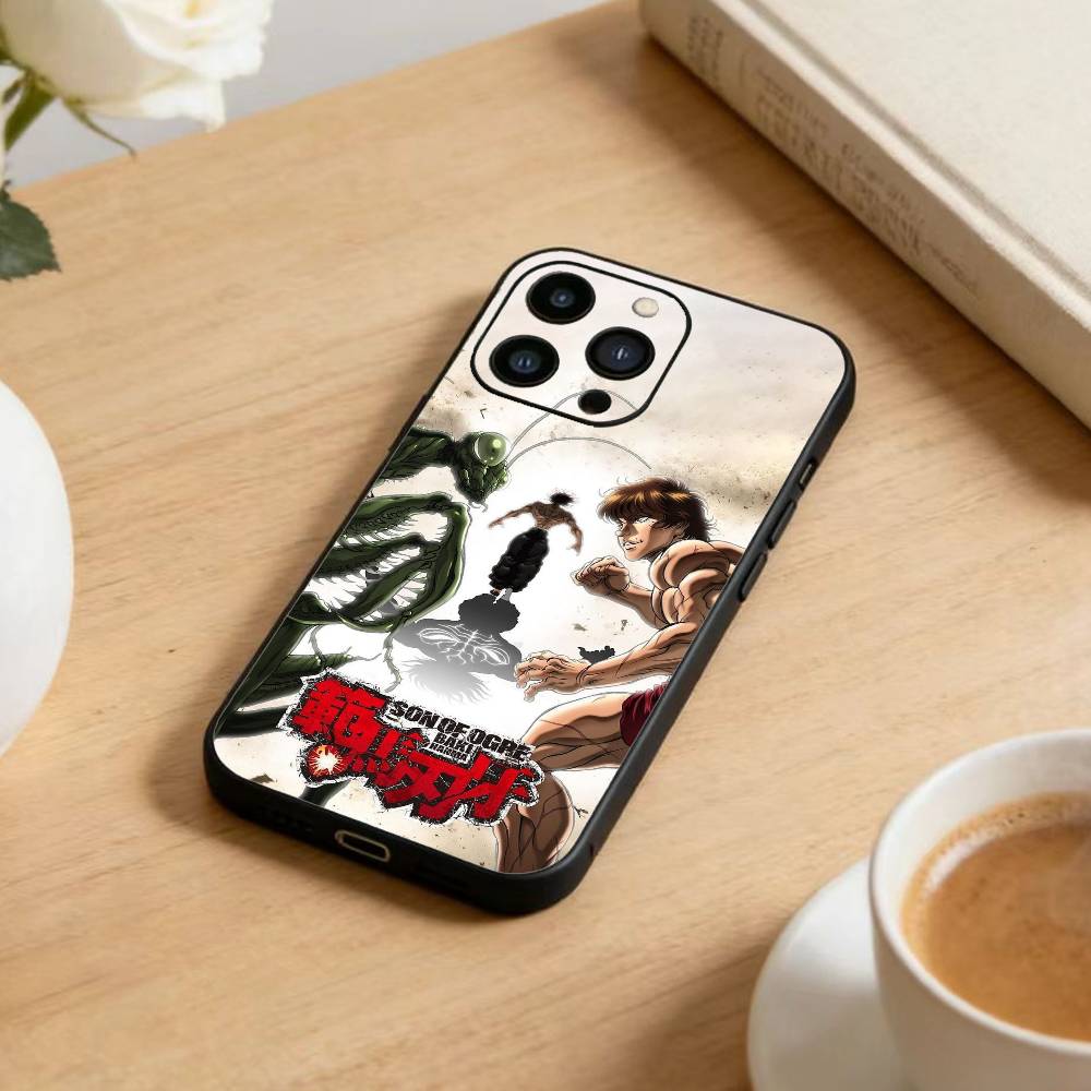 Anime Baki H-Hanmas   Phone Case For iPhone 17 16 15 14 13 12 Max Plus Silicone Black Cover