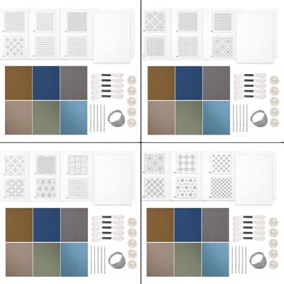Embroidery Set for Needlework Including Embroidery Fabric Embroidery Thread Needle, Water Soluble Embroidery Stabilizer