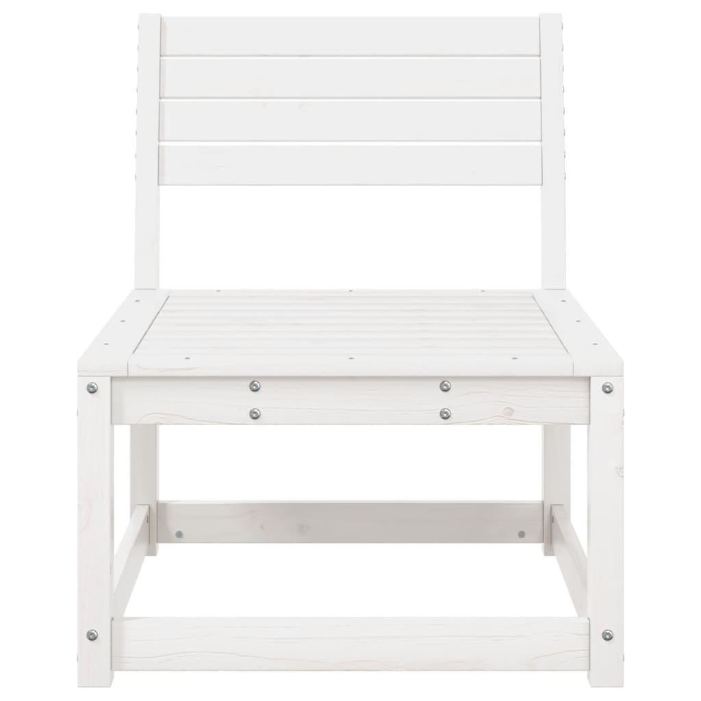 Vidaxl Sofa Ogrodowa, Biała, Lite Drewno Sosnowe