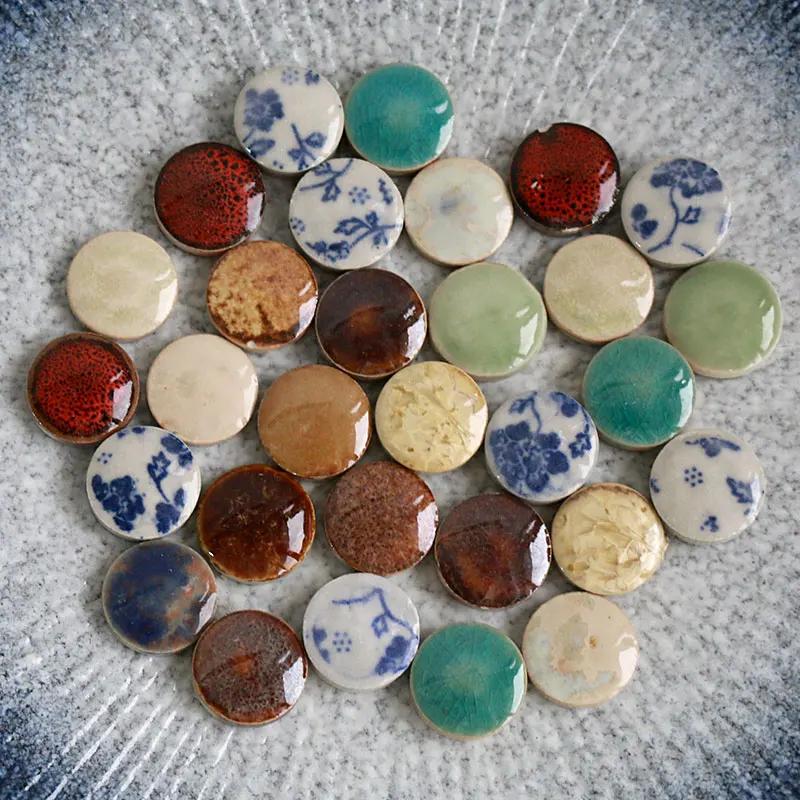 100g DIY Ceramic Mosaic Fragments Shaped Irregular Free Stone Porcelain Pieces Handmade Material Collage Small Tiles cerh1