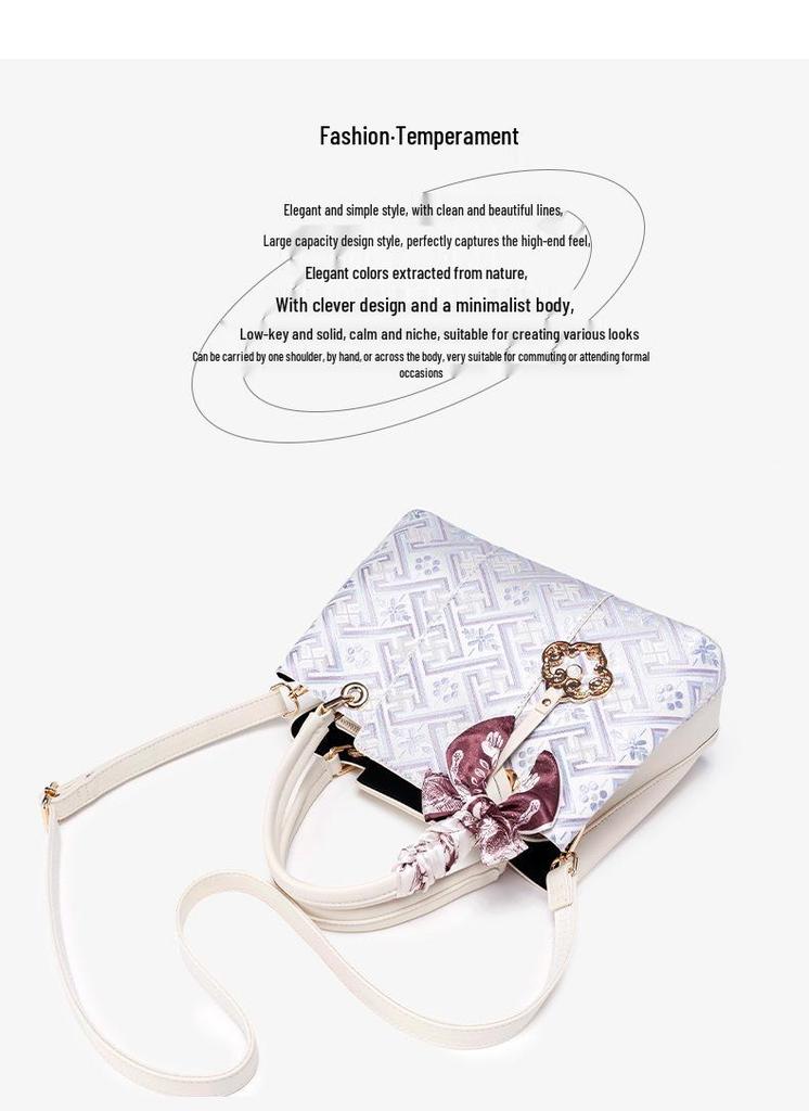 2026 Guangxi Zhuang Brocade Heritage Women's Large Capacity Shoulder Bag & Crossbody Handbag