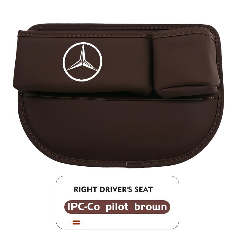 AABIB1 For Benz Car Logo Universal Seat Gap Slit Pocket Organizer Card Bottle Cups Holder AMG Exclusive A C E R V Class CLA CLS C180
