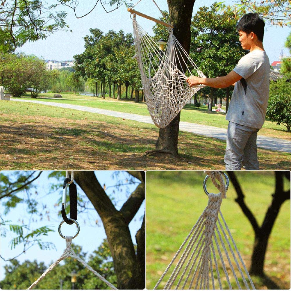 Hanging Hammock 160kg Weight Suitable for and Camping Wear-Resistant, Breathable, Chair, Foldable, Capacity, Patios, Porches, Bedrooms, Backyards,