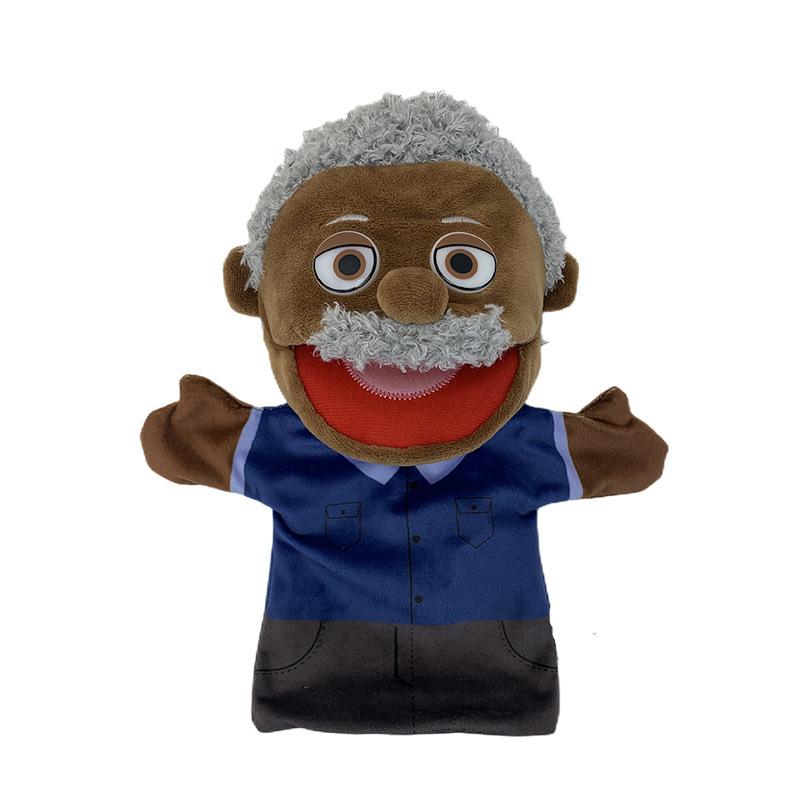 

Africa Open Mouth Full Africa Family Hand Puppet Plush Doll Party Storytelling Grandpa