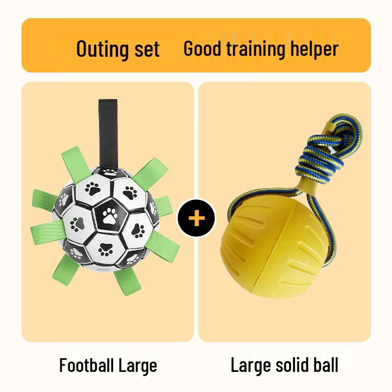 Interactive Tug Rope Football Dog Toy