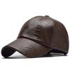 New Fashion Winter Unisex PU Leather Baseball Cap Outdoor Windproof Cold Protection Trucker Hats Street Personality Hip Hop Caps