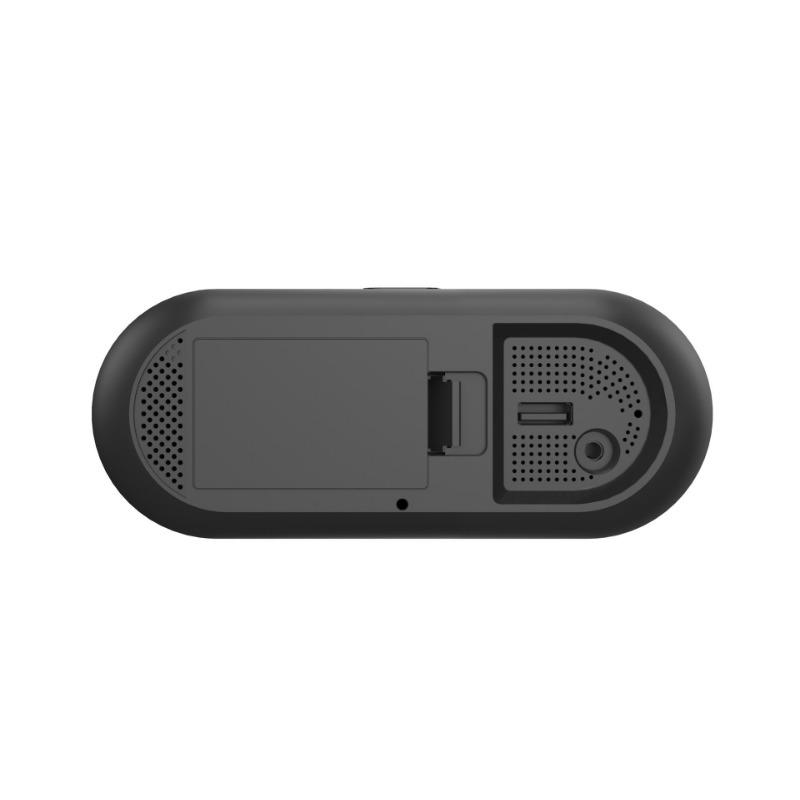Small Alarm Clock LED Temperature Snooze Dual Alarm USB Mobile Phone Charging Automatic Light-sensing Backlight Mirror Alarm Clock