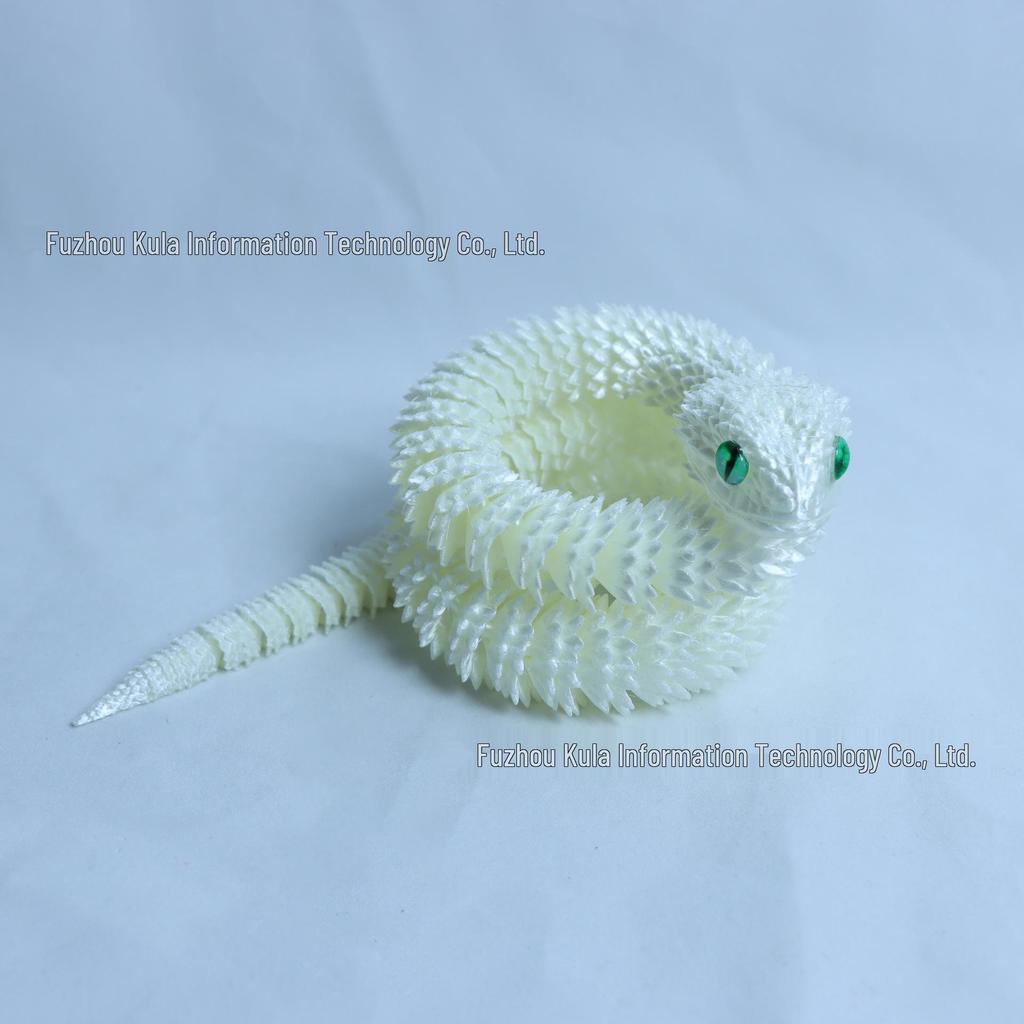 3D Printed Movable Viper Snake Figurine - Creative Simulated Ornamental Handicraft