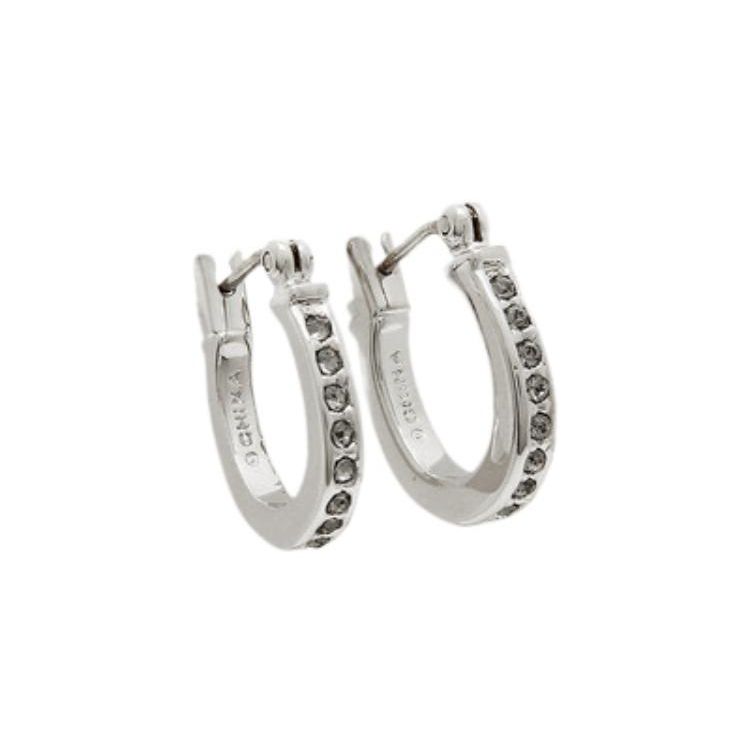 Coach Inlaid Metal Earrings Women earrings Silver F54497-SV/BK Single Item