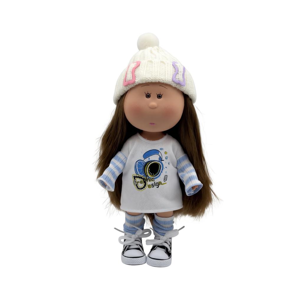 Vinyl Doll with Removable Outfit Soft Material Collectible Figurine Standing Approximately 10 Inches Tall Suitable for Display or Play