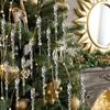 Clear Acrylic Snowflake Ornaments Christmas Tree Decorations Winter Wonderland Party Star Snowflake Icicle Shaped Crystal Decor