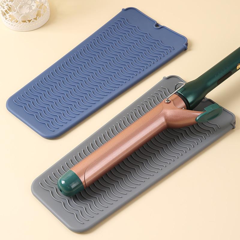 1 Stück Silikon Hitzebeständige Matte Tasche Aufbewahrungstasche Isolationsmatte für Haarglätter Hitzewellenstab Lockenstab Abdeckung