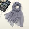 Long Sunscreen Shawl Solid Color Shawl Silk New Chiffon Scarf  Summer