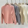 Autumn and winter new fashion versatile semi-turtleneck long-sleeved knitted sweater women's slim and thin sweater top niche bottoming shirt