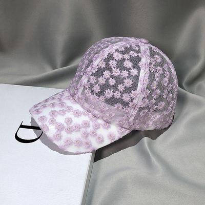 Hut Damen Sommer dünnes Mesh atmungsaktive Baseballkappe Sonnenschutz Sonnenhut klein frisch Chrysanthemenkappe Tide