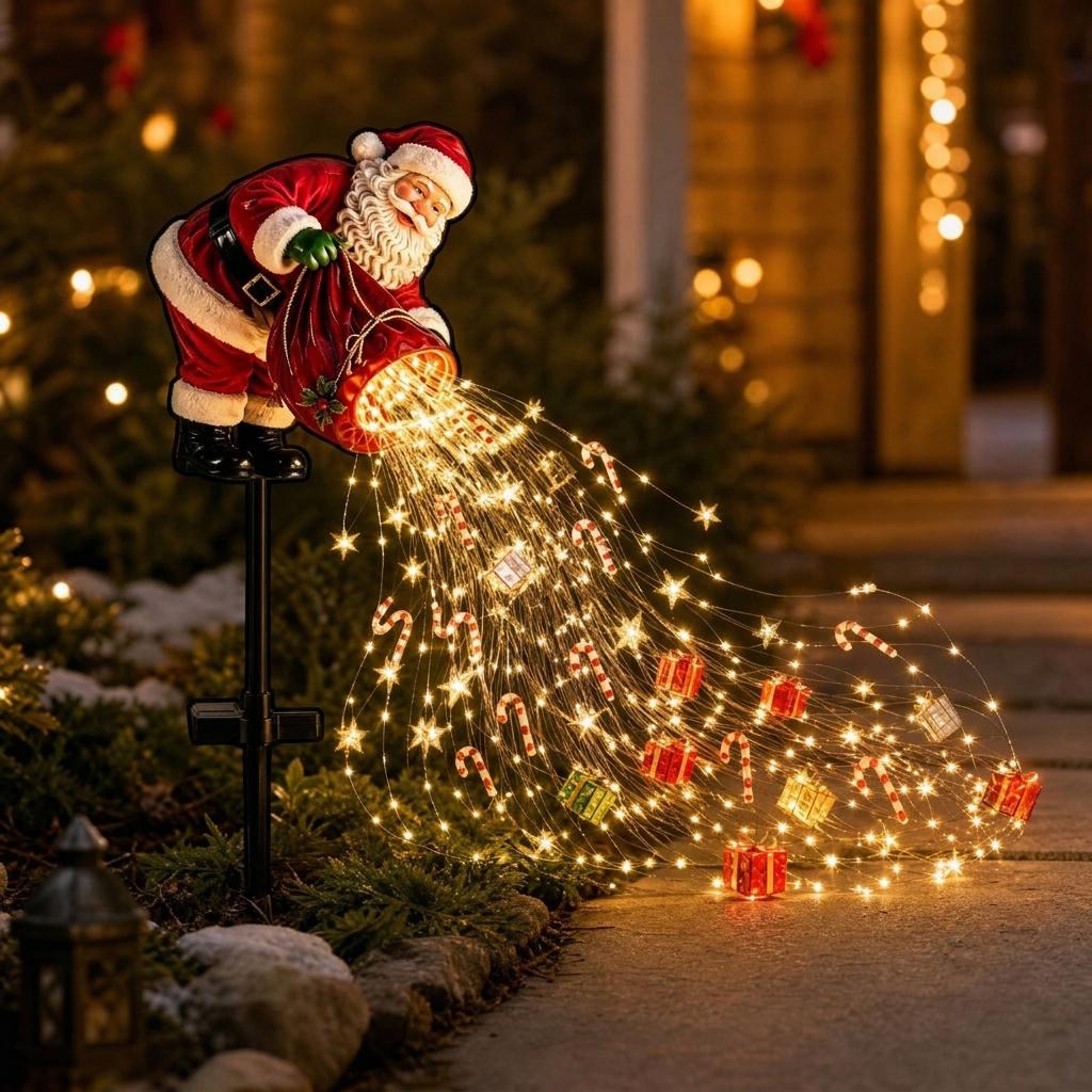 Christmas 2D Garden Stake Light for Outdoor Yard Walkway Decor