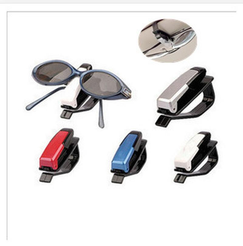 Fit Sun Visor Portable Car Sunglasses Eye Glasses Ticket Card Pen Holder Clip Cases Random Color