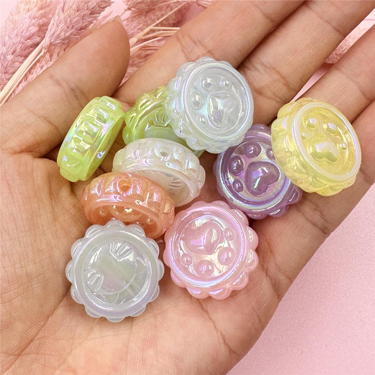 

10 шт. 23,5 мм браслет ожерелье изготовление свободных бусин акриловые материалы кошачьей лапы материалы ручной работы DIY ювелирные аксессуары ожерелье браслет DIY разноцветный