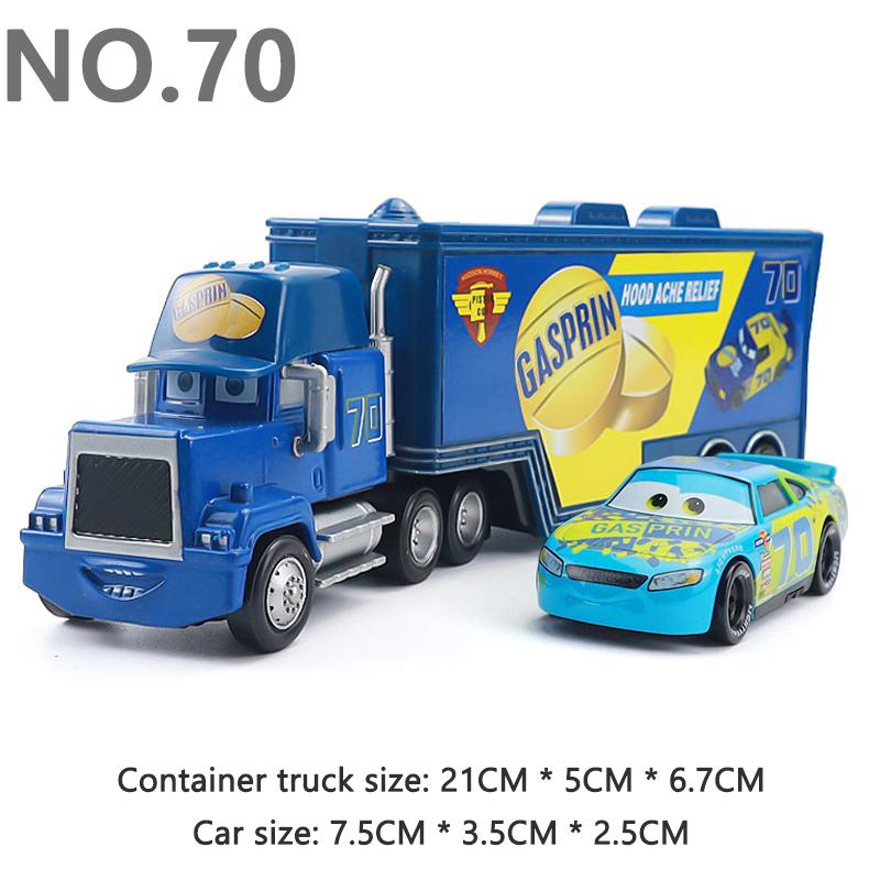 Pixar Cars Truck Model Car 1/55 Die Casting Eugene Carbureski Container Trucks Racing Toy Birthday Gifts Kids Toys Collectibles