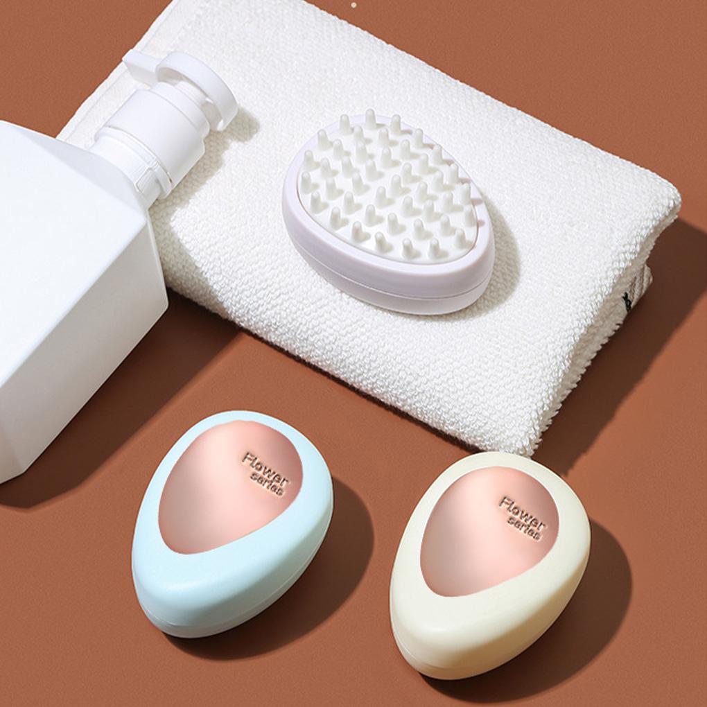 Scalp Massager Silicone Anti-slip Manual Shower Head Hair Massage Brush Portable Reusable Relaxation Soft Comfortable