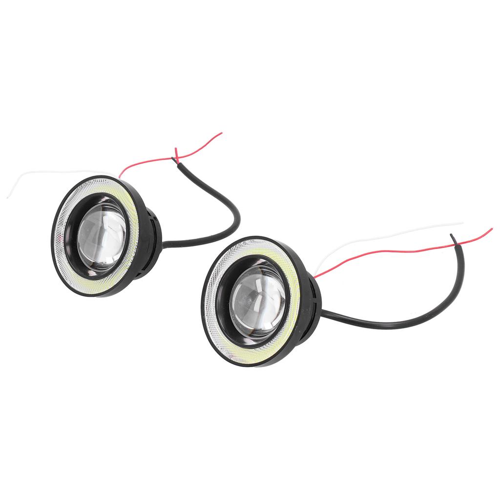 30W 3.5in Front Fog Lamp 3200LM IP65 Waterproof LED Universal White Light Outer Ring 12V